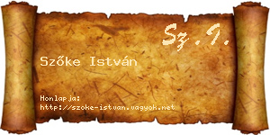 Szőke István névjegykártya