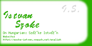 istvan szoke business card